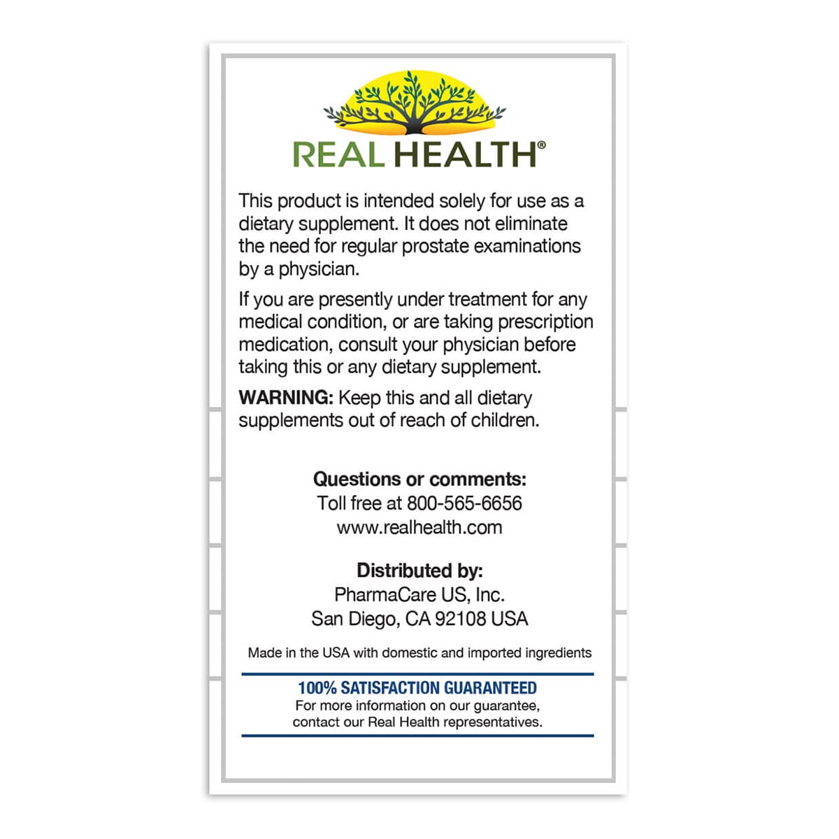 Real Health The Prostate Formula - Prostate Health Supplements for Men, Saw Palmetto Formula for Healthy Bladder and Urinary Support, - Maple Wellness Supplements