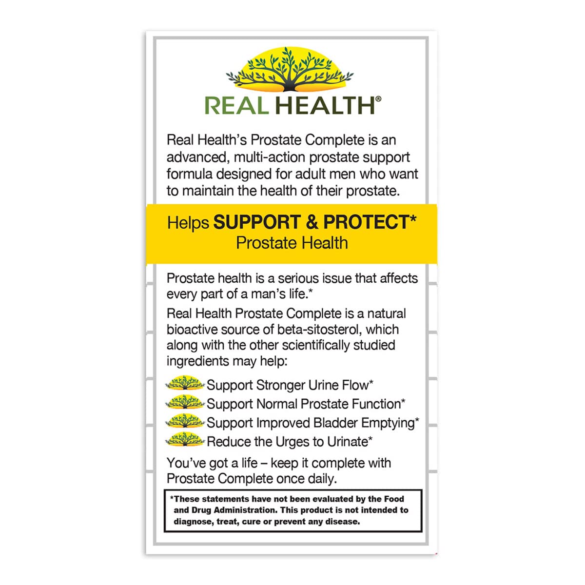 Real Health The Prostate Formula - Prostate Health Supplements for Men, Saw Palmetto Formula for Healthy Bladder and Urinary Support, - Maple Wellness Supplements