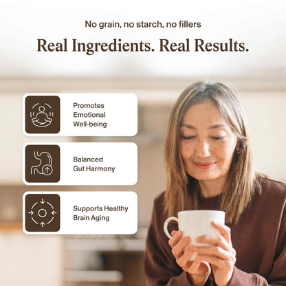 Real Mushrooms Lions Mane Mushroom Cognition (120 Capsules) Lions Mane Mushroom Powder Extract Capsules - Maple Wellness Supplements