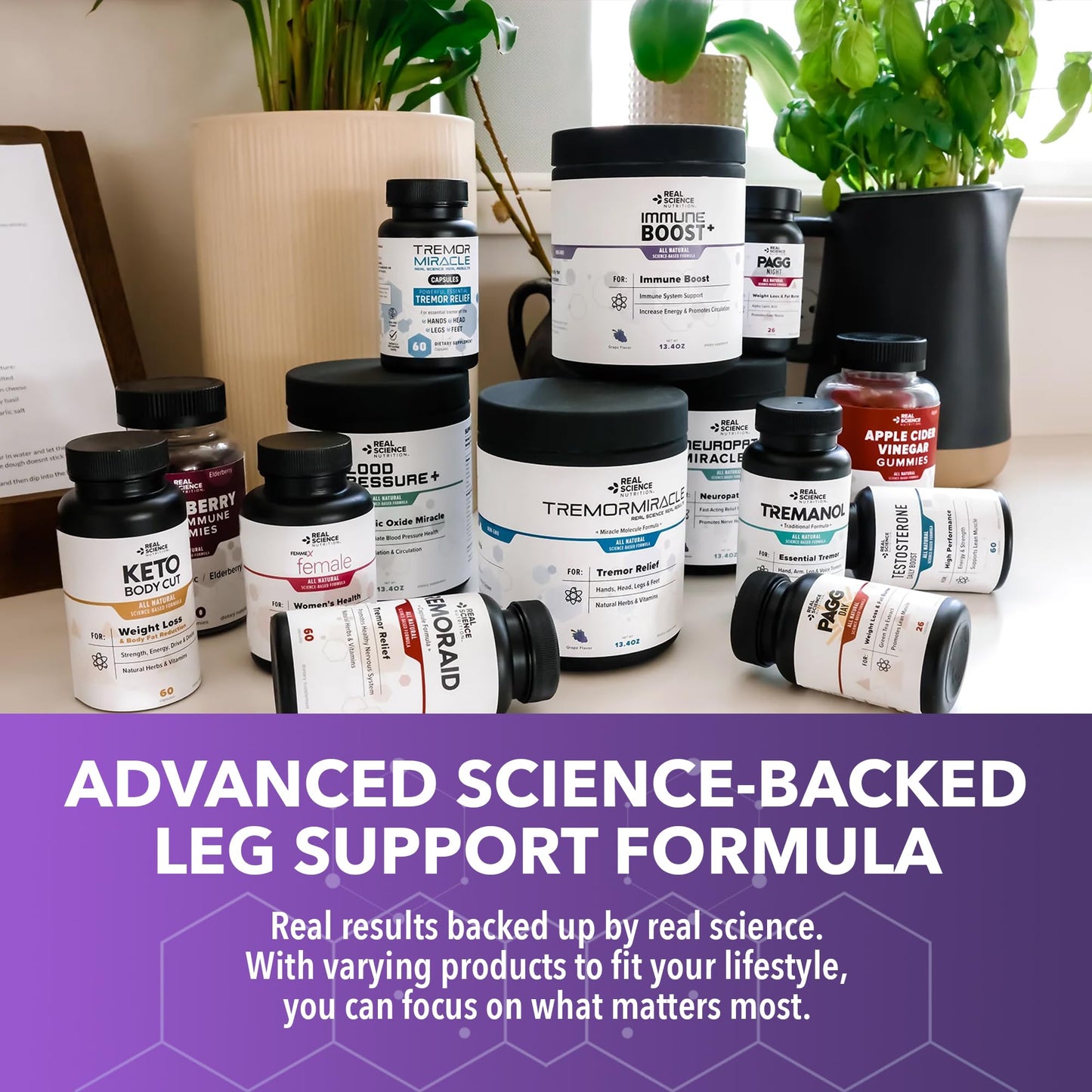 Real Science LegEase Miracle – All Natural Restless Legs Syndrome Relief & Leg Cramp Supplement with Vitamins C, D, K, B6, B12 + Nitric Oxide Support – Sleep & Circulation Aid – Made in USA, 60 Caps - Maple Wellness Supplements