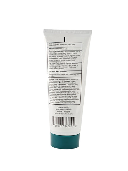 Real Time Pain Relief Hemp Oil Plus 7 oz Tube | 20 Natural Ingredients: 5% Arnica, Turmeric & More | Fast-Absorbing Lotion for Muscles, Hands, Feet, Ankles, Back, Shoulders & Knees - Maple Wellness Supplements