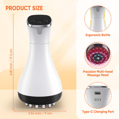 Rechargeable Lymphatic Drainage Massager & Cellulite Massage Tool with 3000mAh,Fascia Blaster for Reduce Stretch Marks for Legs, Arms & Belly,Body Sculpting Machine with Microcurrent for Office Travel - Maple Wellness Supplements