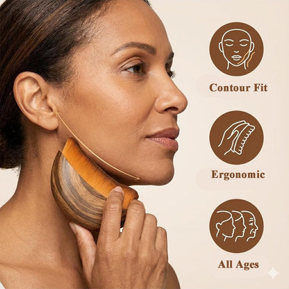 Recuvia Face Brush for Lymphatic Drainage, Gua Sha Brush for Face, Lymphatic Contour Face Brush Eliminate Puffiness, Lifting and Firming, Sculpting, Improves Skin Glow, Fit The Skin Precisely (2pcs) - Maple Wellness Supplements