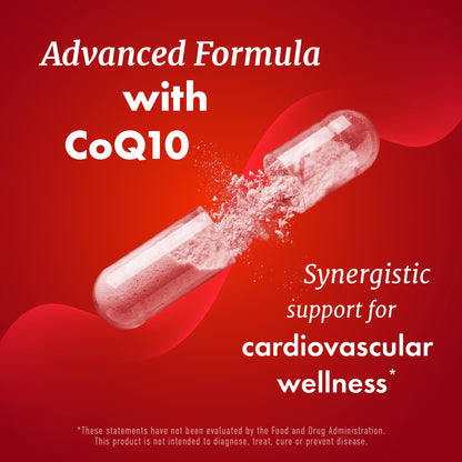 Red Yeast Rice with CoQ10 Supplement | Healthy Cholesterol Levels & Heart Health Support | Extra Strength Red Yeast Rice 1200 MG (600 MG Per Capsule) with Monakolin K - Maple Wellness Supplements