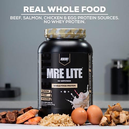 REDCON1 MRE Lite Whole Food Protein Powder, Blueberry Cobbler - Low Carb & Whey - Maple Wellness Supplements