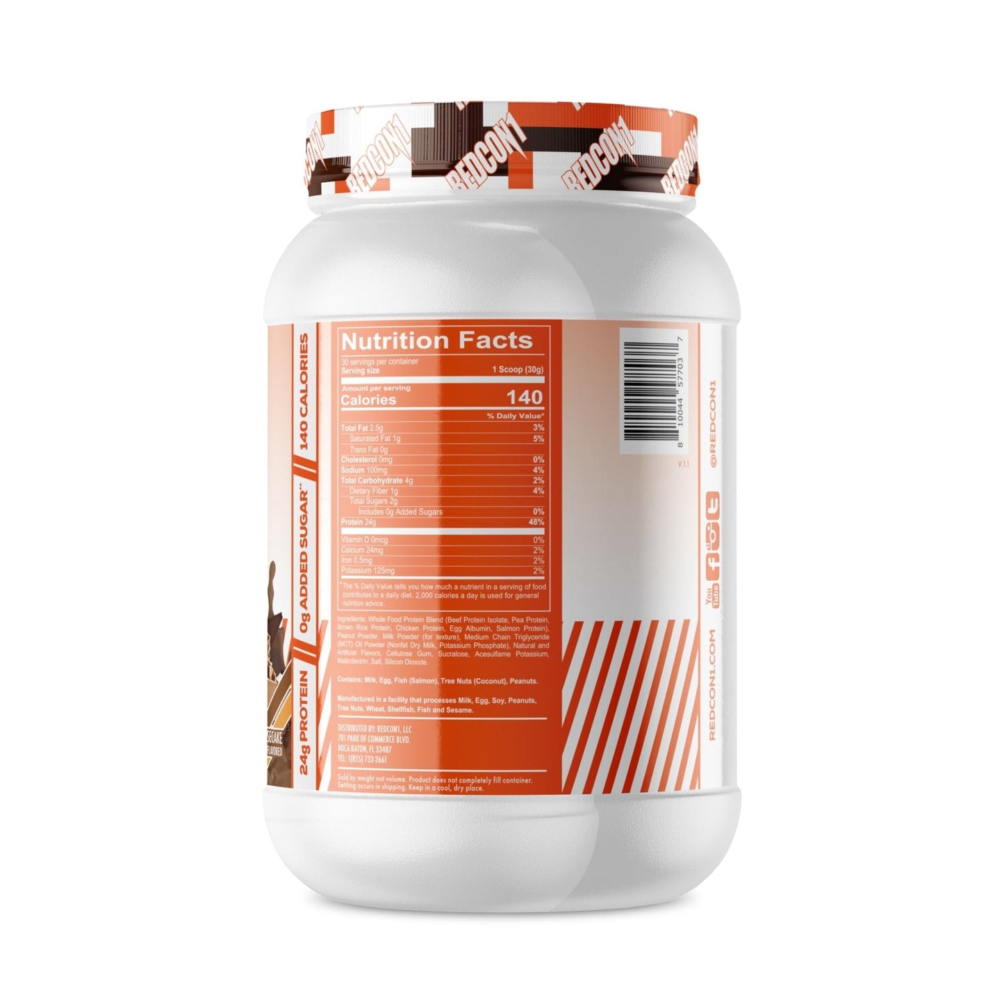 REDCON1 MRE Lite Whole Food Protein Powder, Juniors, Peanut Butter Chocolate - Maple Wellness Supplements