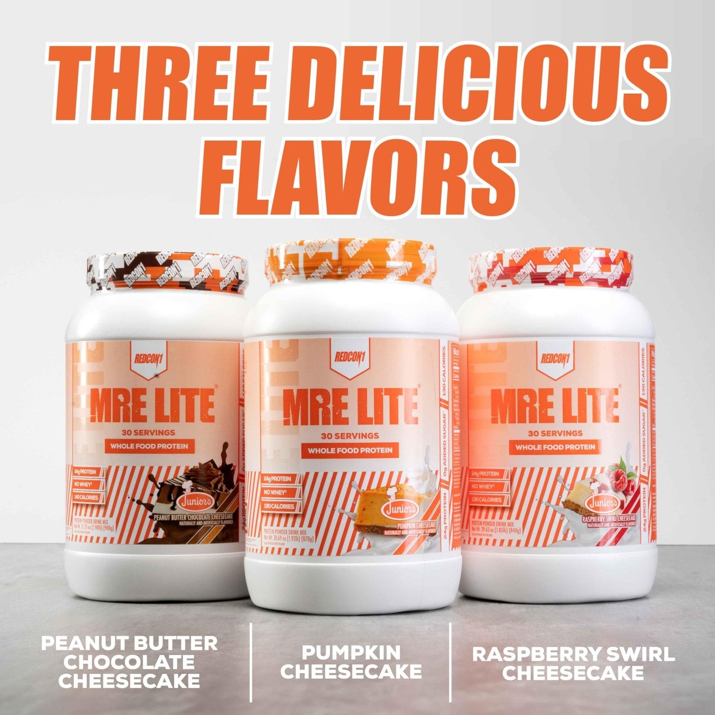 REDCON1 MRE Lite Whole Food Protein Powder, Juniors, Pumpkin Cheesecake - Low Carb - Maple Wellness Supplements