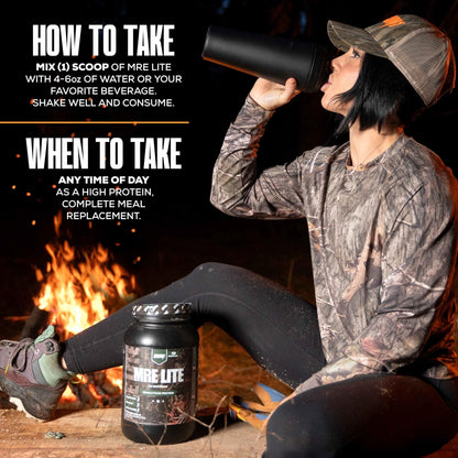 REDCON1 x Mossy Oak MRE Lite Whole Food Protein Powder, Chocolate Moose - Low Carb - Maple Wellness Supplements