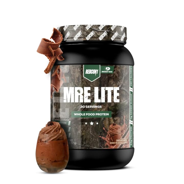 REDCON1 x Mossy Oak MRE Lite Whole Food Protein Powder, Chocolate Moose - Low Carb - Maple Wellness Supplements