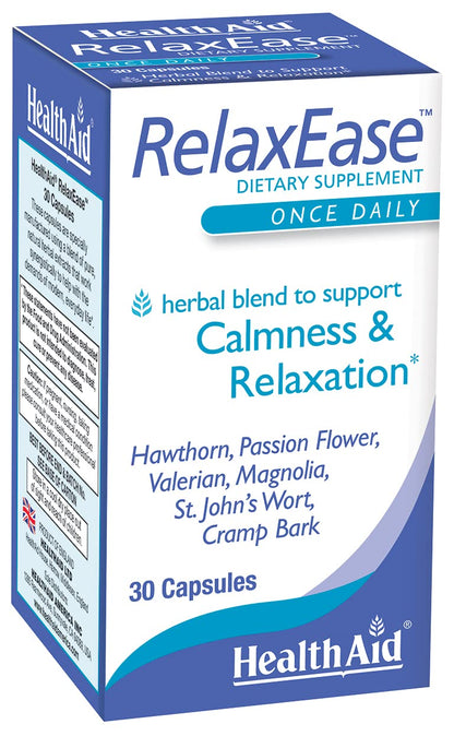 RelaxEase, Herbal Blend to Support Harmony and Tranquility, Once Daily, 30 ct, Helps Promote Health and Relaxation - Maple Wellness Supplements