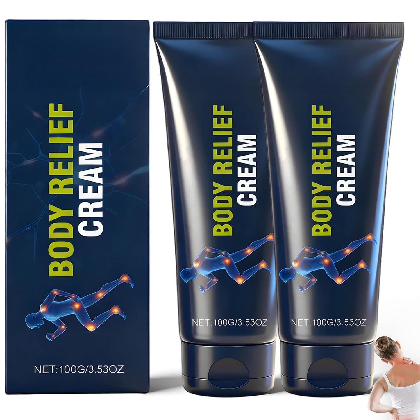 Relief Cream, Suitable for feet, Hands, Legs, Muscles, Joints and Waist, Mild & All Natural (2PCS) - Maple Wellness Supplements