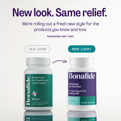 Relizen by Bonafide. Relief from Menopausal Hot Flashes & Night Sweats. — 1-Month Supply (60 Tablets) - Maple Wellness Supplements