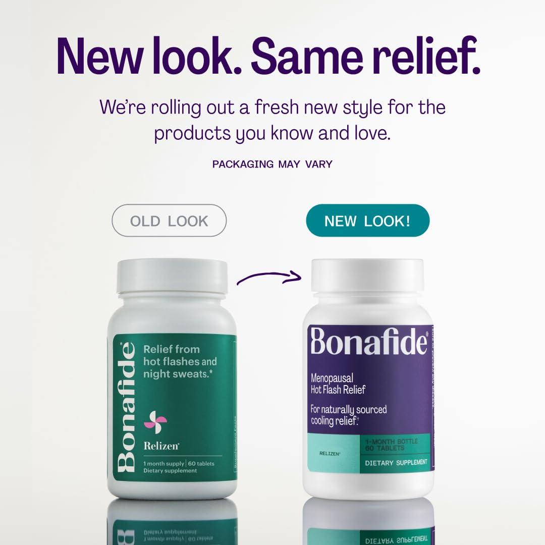 Relizen by Bonafide. Relief from Menopausal Hot Flashes & Night Sweats. — 2-Month Supply (120 Tablets) - Maple Wellness Supplements