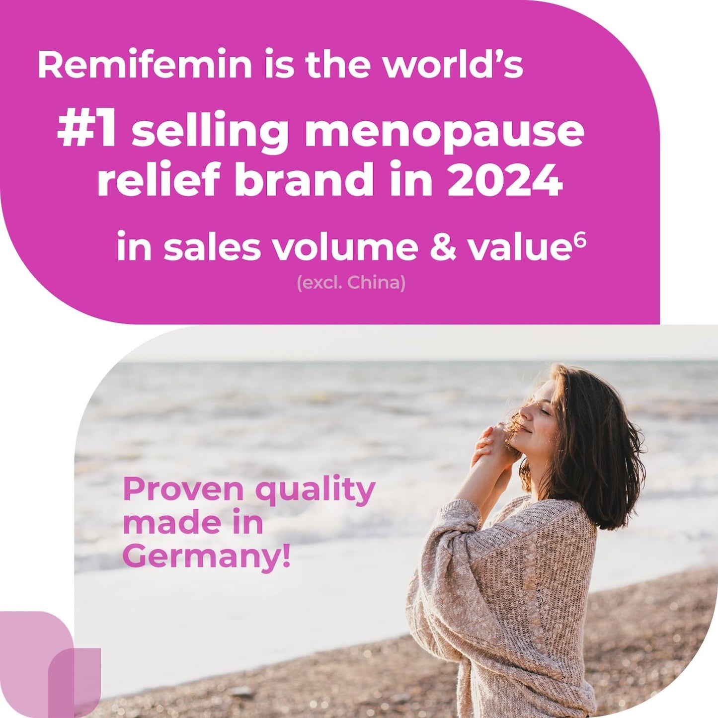 Remifemin Menopause Symptoms Relief - Clinically Proven Ingredients - Menopause Supplements - Black Cohosh - Estrogen-Free - Made in Germany - 60 Tablets - Maple Wellness Supplements