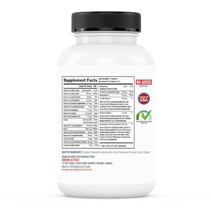 Renew Actives Women's Multi-Vitamin & Antioxidant: Daily Health Supplement for Woman - Maple Wellness Supplements
