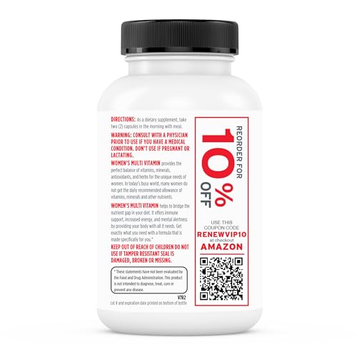 Renew Actives Women's Multi-Vitamin & Antioxidant: Daily Health Supplement for Woman - Maple Wellness Supplements