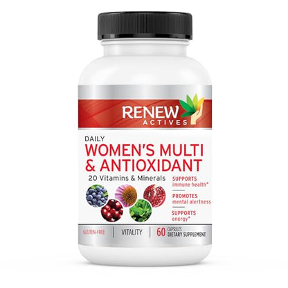 Renew Actives Women's Multi-Vitamin & Antioxidant: Daily Health Supplement for Woman - Maple Wellness Supplements