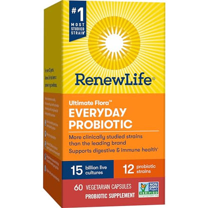 Renew Life Everyday Probiotic Capsules, Daily Supplement Supports Urinary, Digestive - Maple Wellness Supplements