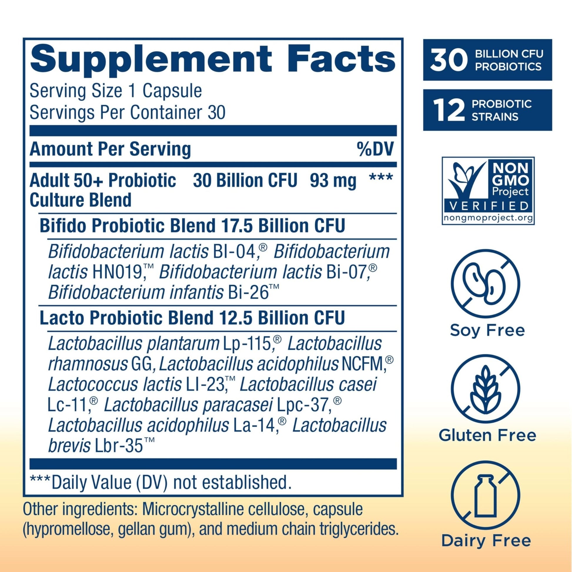 Renew Life Probiotic Adult 50 Plus Probiotic Capsules, Daily Supplement Supports Urinary - Maple Wellness Supplements