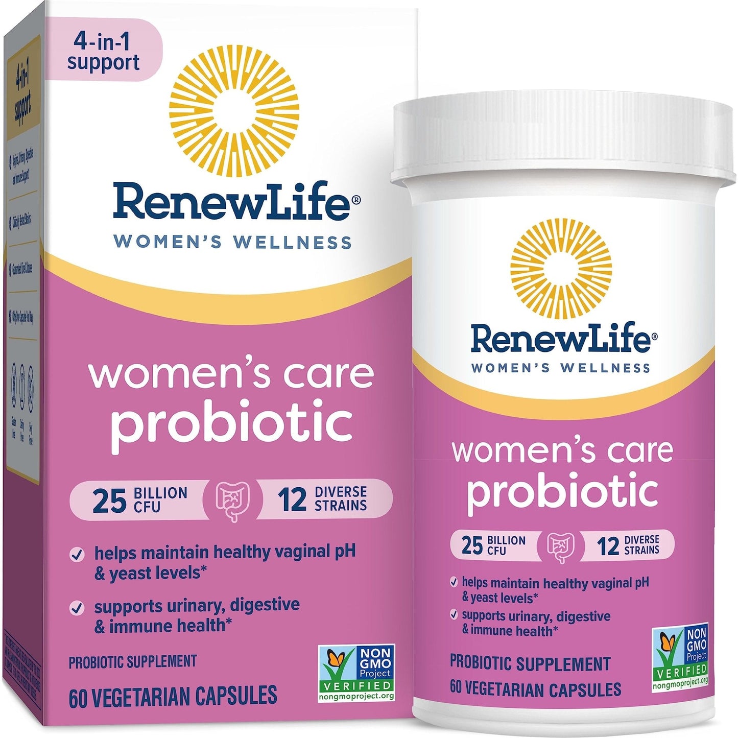 Renew Life Probiotic Adult 50 Plus Probiotic Capsules, Daily Supplement Supports Urinary - Maple Wellness Supplements