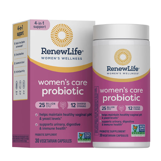 Renew Life Probiotics for Women, 25 Billion CFU Guaranteed, Probiotic Supplement for Digestive, Vaginal & Immune Health, Shelf Stable - Maple Wellness Supplements