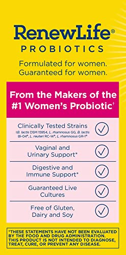 Renew Life Women's Probiotic Capsules, 50 Billion CFU Guaranteed, Supports pH Balance - Maple Wellness Supplements