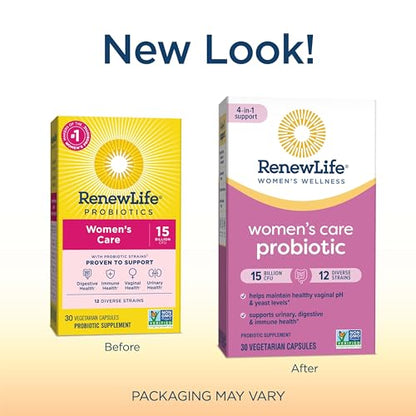 Renew Life Women's Probiotic Capsules, Supports pH Balance for Women, Vaginal, Urinary - Maple Wellness Supplements