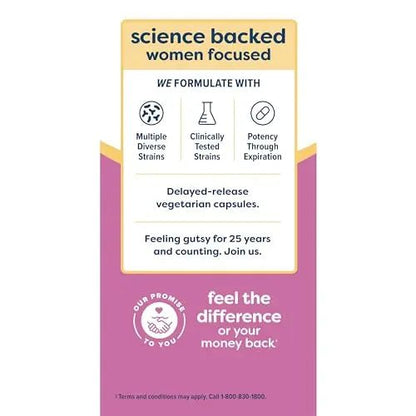 Renew Life Women's Probiotic Capsules, Supports pH Balance for Women, Vaginal, Urinary, Digestive and Immune Health, L. Rhamnosus GG, Dairy, Soy and Gluten-Free, 25 Billion CFU - 60 Ct - Maple Wellness Supplements