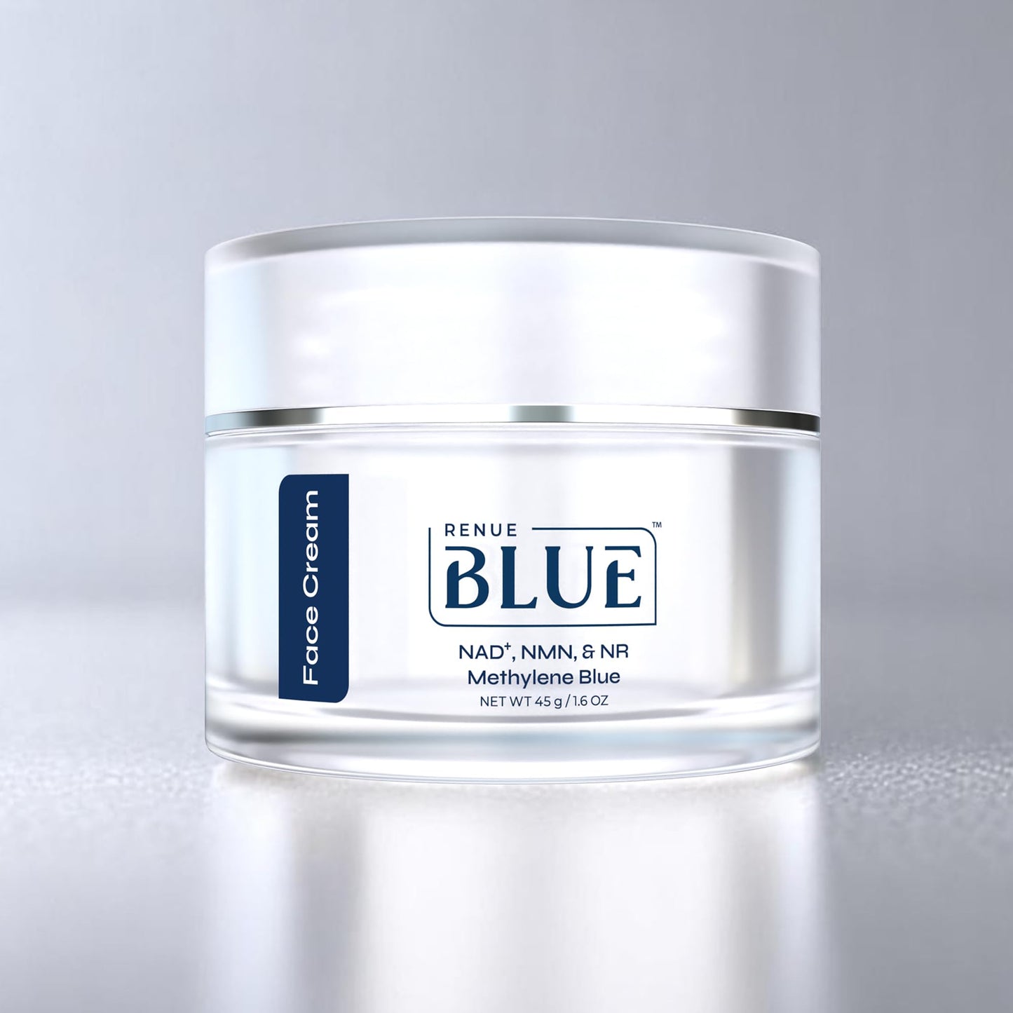 Renue Blue Methylene Blue Face Cream - Liposomal NAD+ Complex and Nutrients for Skin Rejuvenation, Deep Hydration, and Anti-Aging Support - Maple Wellness Supplements
