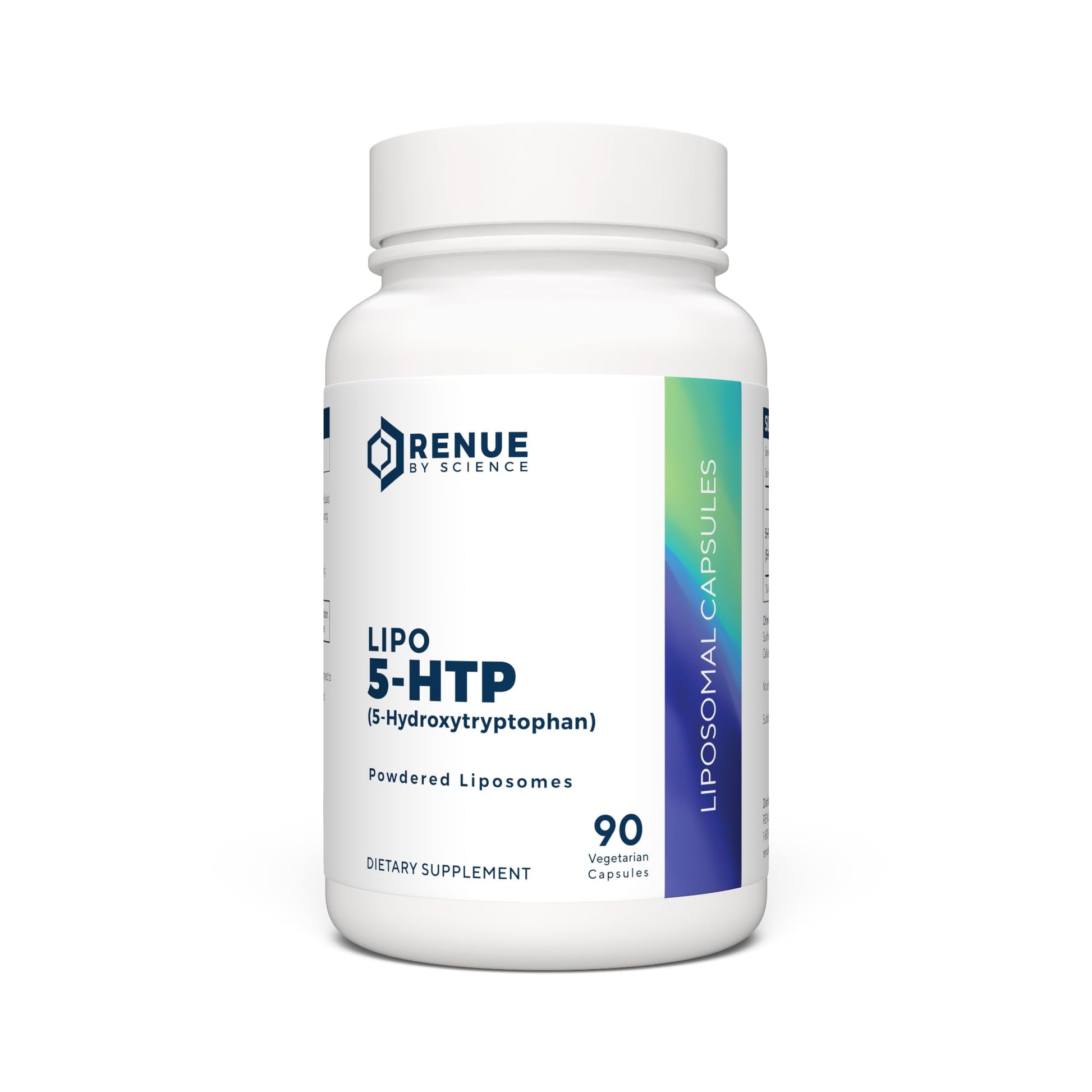 Renue By Science 5HTP | Liposomal 5 HTP Supplement | 90 5-HTP Capsules - 75mg 5-hydroxytryptophan per Serving | Amino Acid Supplement | Non-GMO | Made in The USA & Third-Party Tested - Maple Wellness Supplements