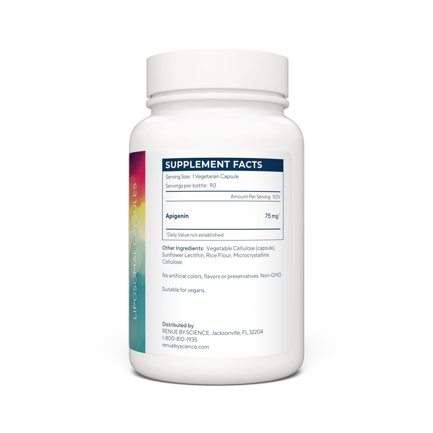 Renue By Science Apigenin | High Strength Liposomal Apigenin Supplement | 90 Apagenine Capsules - 75mg Apigenin per Serving | Non-GMO & Allergen Free | Made in The USA Third-Party Tested - Maple Wellness Supplements