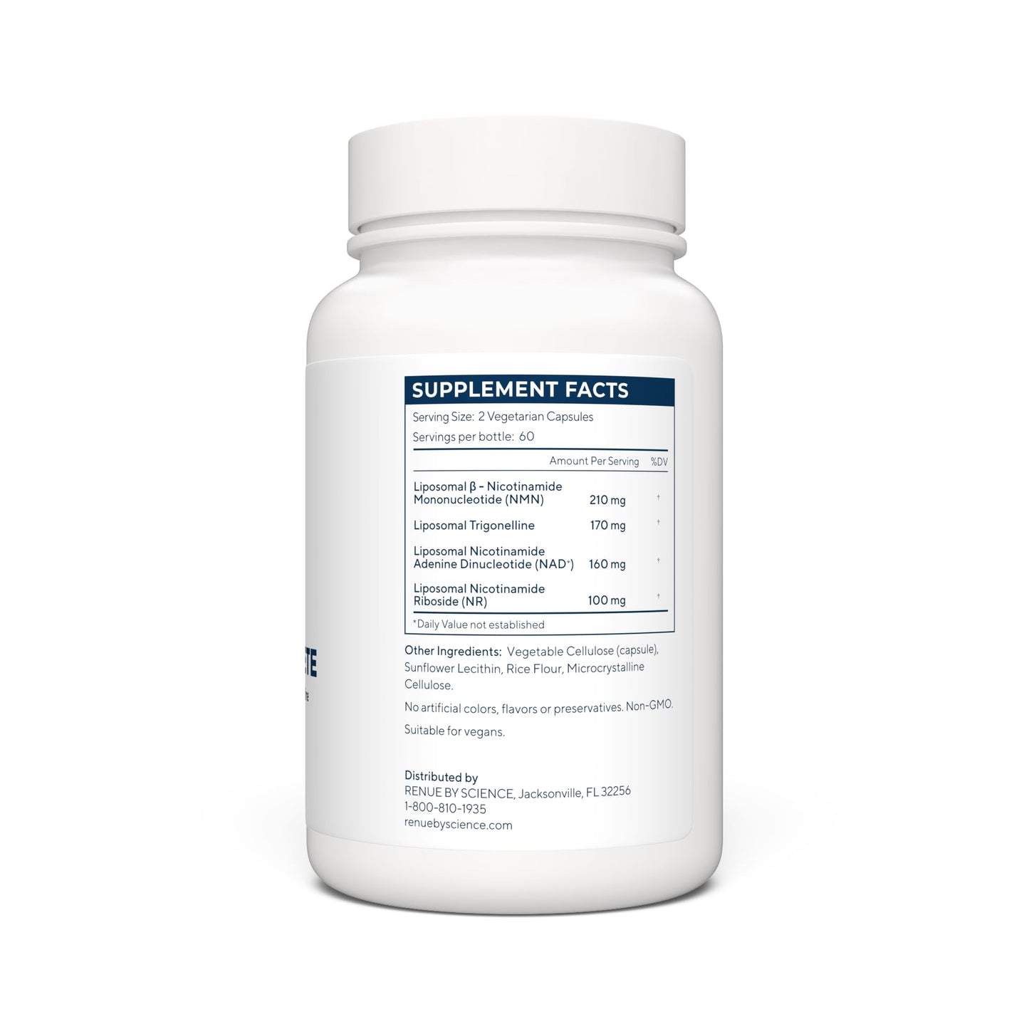 RENUE by SCIENCE NAD+ Complete | 120 Liposomal NAD Supplement Capsules with NMN, NR & Trigonelline - 210mg NMN & 160mg NAD per Serving | Bioavailable Formula for Increased Absorption | Made in the USA - Maple Wellness Supplements