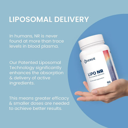 RENUE by Science Nicotinamide Riboside | High Strength Liposomal NAD Supplement | 90 Nicotinamide Capsules - 300mg Nicotinamide Riboside per Serving | Manufactured in The USA Third-Party Tested - Maple Wellness Supplements
