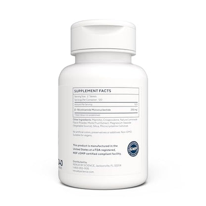 Renue By Science NMN Supplement | 240 Chewable Vegetarian Tablets - 125mg Nicotinamide Mononucleotide per Serving | Lemon Flavour - Manufactured in The USA Third-Party Tested - Maple Wellness Supplements