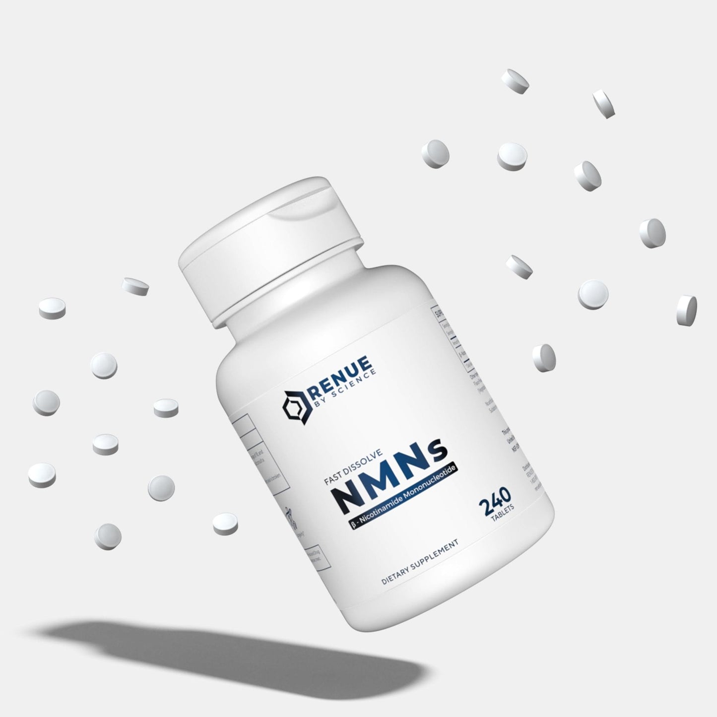 Renue By Science NMN Supplement | 240 Chewable Vegetarian Tablets - 125mg Nicotinamide Mononucleotide per Serving | Lemon Flavour - Manufactured in The USA Third-Party Tested - Maple Wellness Supplements