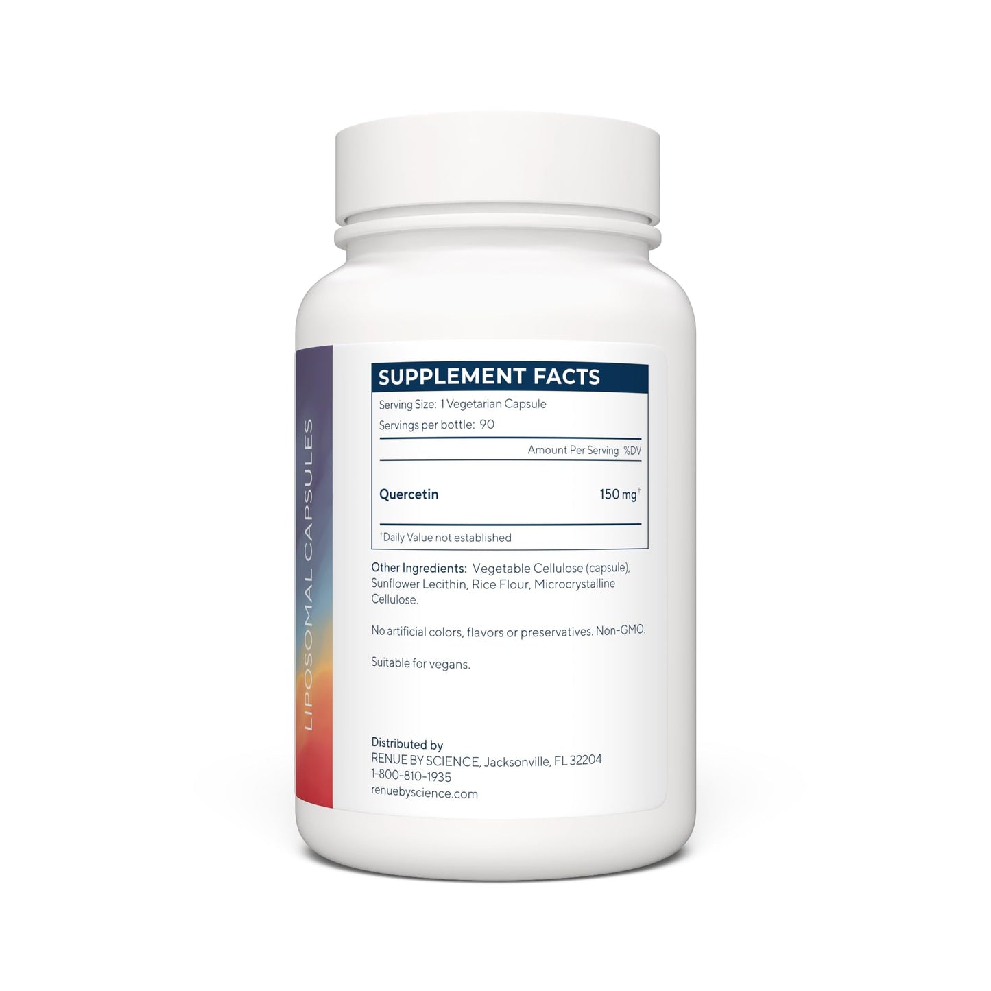 Renue By Science Quercetin | High Strength Liposomal Quercetin Supplements | 90 Quercitin Capsules - 150mg Quercetin per Serving | Non-GMO | Made in The USA & Third-Party Tested - Maple Wellness Supplements