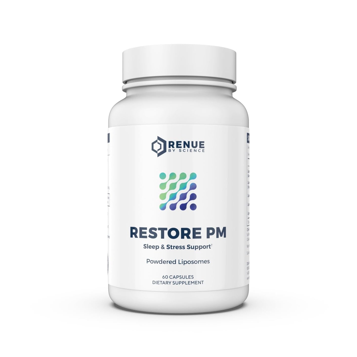 Renue By Science Restore PM | Liposomal Melatonin GABA Supplements | 60 Capsules with Melatonin (3.5mg) 5HTP (100mg) Glutathione (65mg) Apigenin (75mg) GABA (150mg) - Non-GMO | Made in The USA - Maple Wellness Supplements