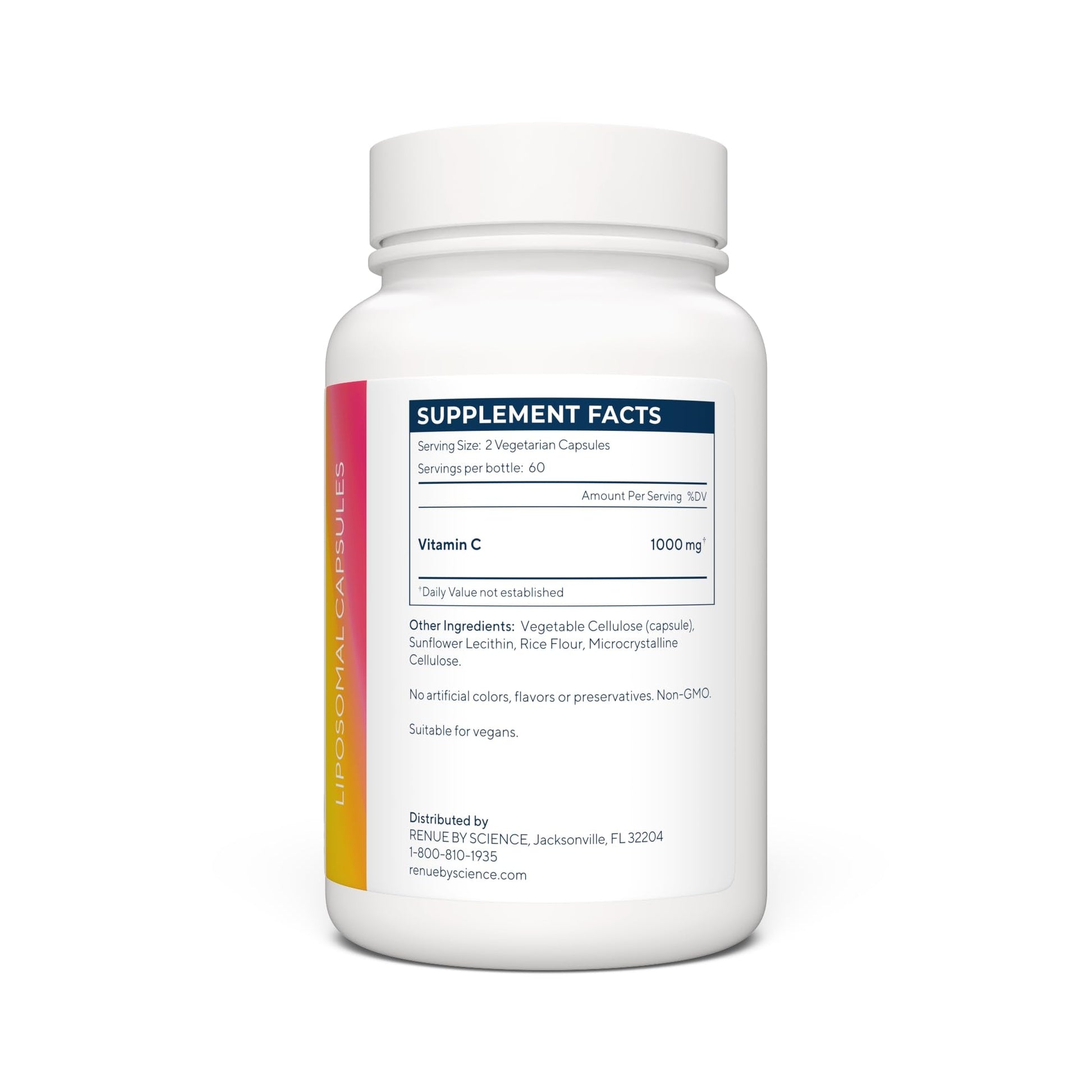 Renue By Science Vitamin C | High Strength Liposomal Supplement | 120 Capsules - 500mg VIT C per Serving | Non-GMO & Allergen Free | Made in The USA Third-Party Tested - Maple Wellness Supplements