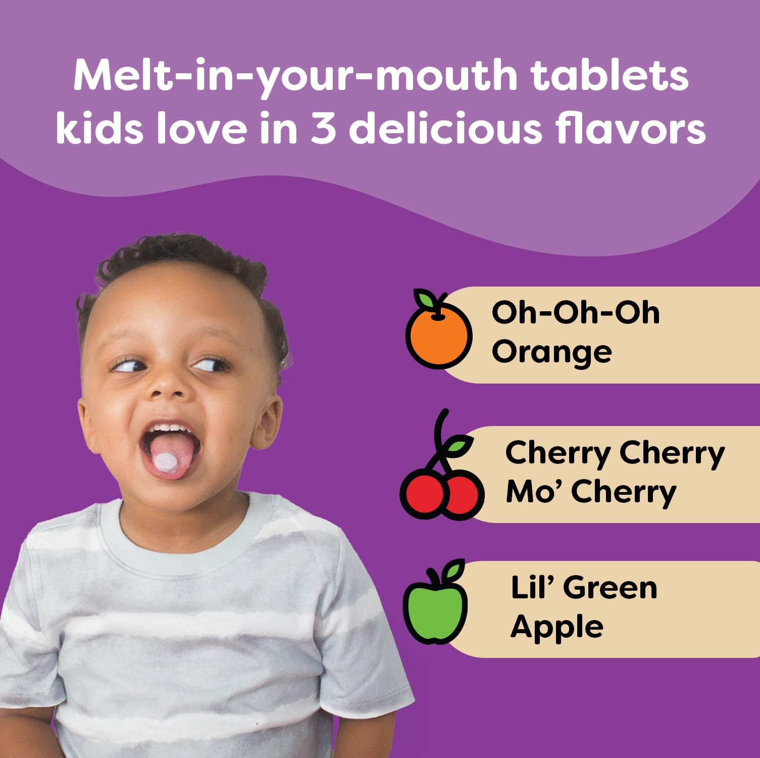 Renzo's Picky Eater Kids Multivitamin with Iron - Dissolvable Kids Vitamins with Iron, Zinc, Vitamin C, Vitamin D, E & K, Sugar-Free Melty Tabs, Orange Flavor - Maple Wellness Supplements