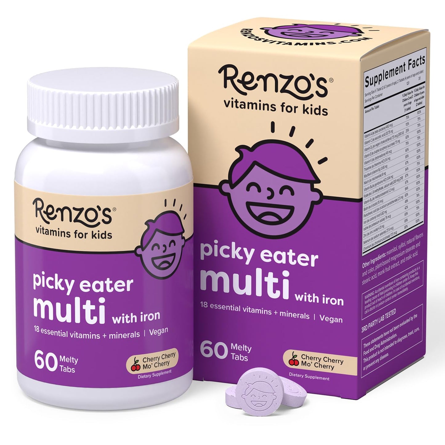 Renzo's Vitamins Adventurous Kid Bundle - Picky Eater Kids Multivitamin, Vitamin D3 for Kids, and Bright & Brainy Vitamin B6 - Maple Wellness Supplements