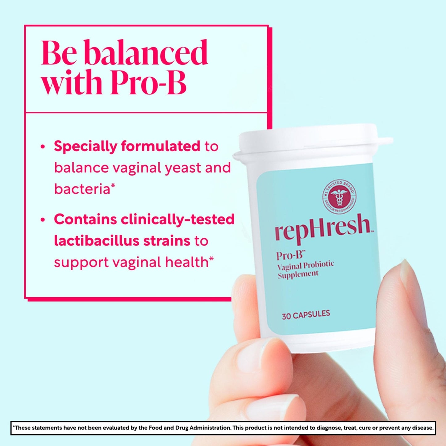 RepHresh Pro-B Women's Probiotic, Probiotic Supplement for Women, 30 Oral Capsules - Maple Wellness Supplements