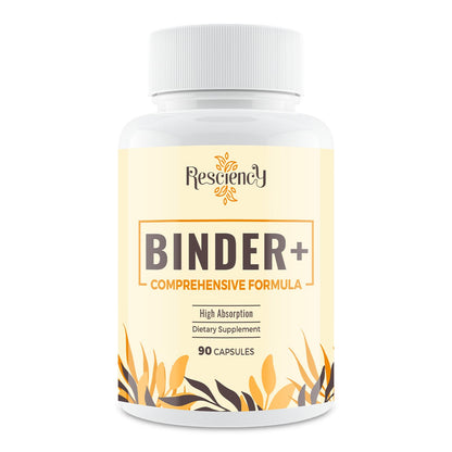 Resciency Detox Binder Supplement – Activated Charcoal, Zeolite, Bentonite Clay, Milk Thistle, Proprietary Blends - Liver & Gut, Max Absorption, 90 Vegan Capsules - Maple Wellness Supplements