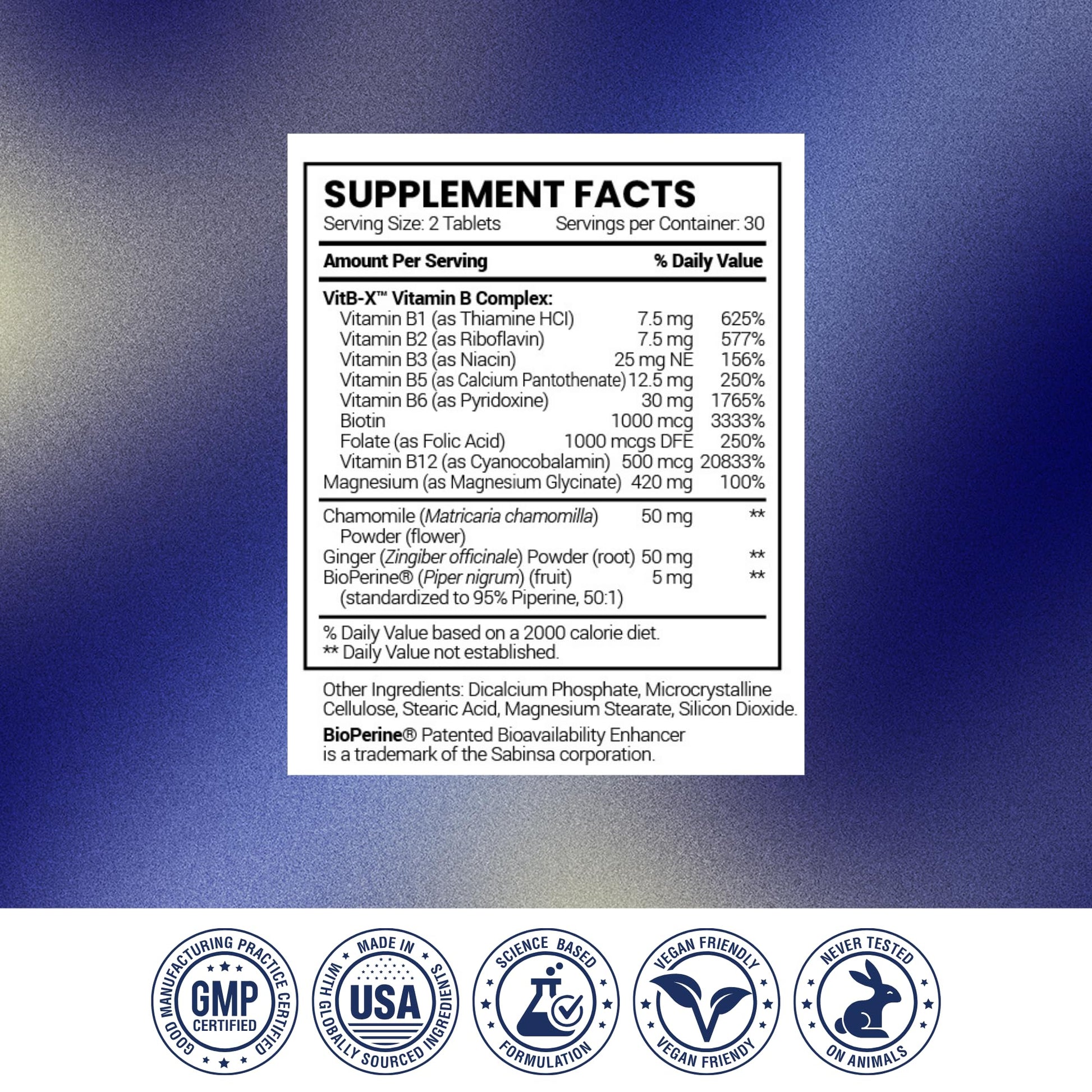 Research Verified Leg Cramps - Magnesium, B Vitamins, Ginger, Chamomile, BioPerine - Circulation Support - Vegan - 1 Month Supply - Maple Wellness Supplements