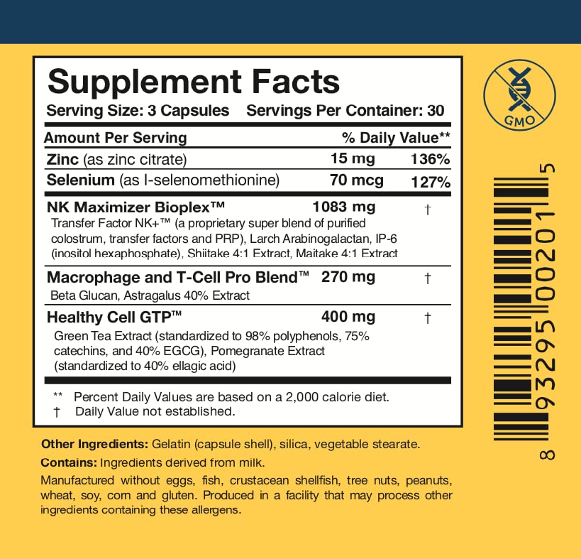 Researched Nutritionals Liposomal Glutathione (450mg) + Colostrum & Mushrooms Supplement for Immune Support - Enhanced Immunity Duo - Tri-Fortify Orange + Transfer Factor Multi-Immune (2 Piece Set) - Maple Wellness Supplements