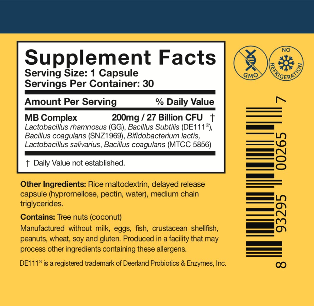 Researched Nutritionals Multi-Biome - Dual-Action Probiotics for Women & Men - Spore + Live Strain Formula with Delayed-Release Capsules for Gut Health, Histamine & Immune Support (30 ct) - Maple Wellness Supplements