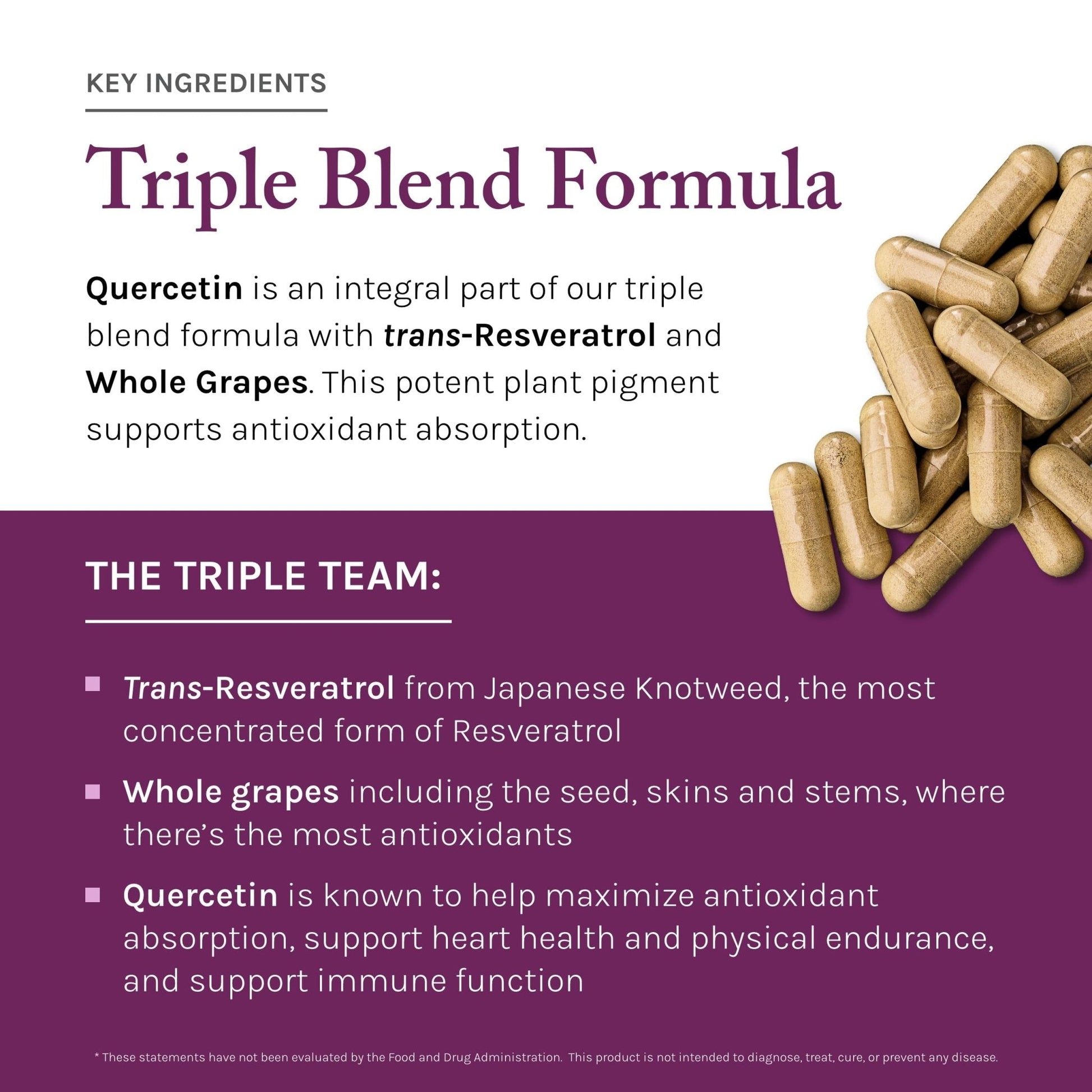 Reserveage Beauty, Resveratrol 500 mg with Pterostilbene, Antioxidant Supplement for Immune Support & Heart Health, Supports Healthy Aging - Maple Wellness Supplements