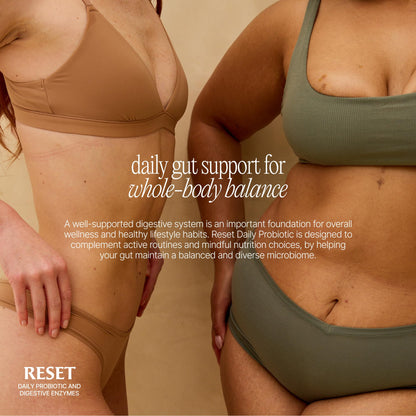 Reset Daily Probiotic + Prebiotic Plant Digestive Enzymes – Advanced Gut Reset for Women - Maple Wellness Supplements