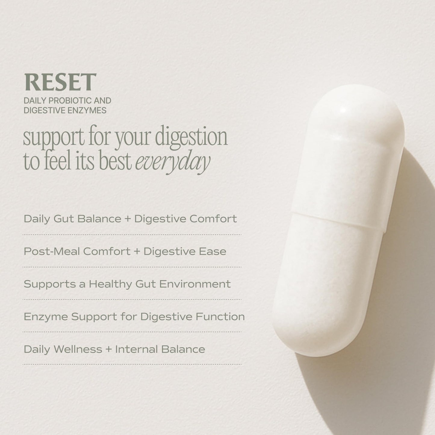 Reset Daily Probiotic + Prebiotic Plant Digestive Enzymes – Advanced Gut Reset for Women - Maple Wellness Supplements