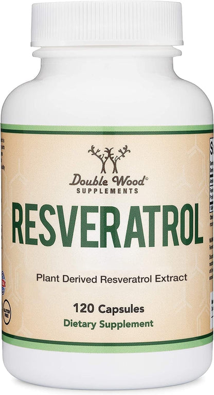 Resveratrol Supplement 500mg Per Serving, 120 Capsules (Resveratrol Polygonum Root Extract Providing 50% Trans Resveratrol) - Maple Wellness Supplements
