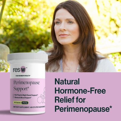 resW Perimenopause Postbiotic Supplement for Women - Hot Flash Support, Night Sweat Relief, Hormone Free, Vegan, Gluten Free, Non GMO, Plant Based Gut Health Support - 60 Capsules - Maple Wellness Supplements